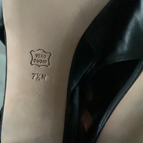 Vaneli black‎ booties heels open toe black buckle - Picture 7 of 7